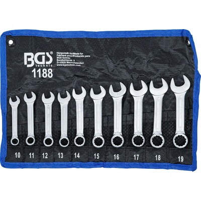 BGS Technic Sada očkoplochých kľúčov veľmi krátke 10 - 19 mm 10-dielna BGS 1188