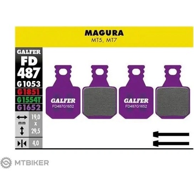 Brzdové destičky polokovové Galfer FD487