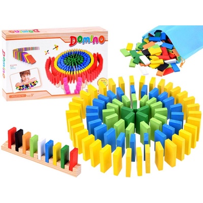 JOKOMISIADA Dřevěné barevné Domino bloky 300 ks ZA3861