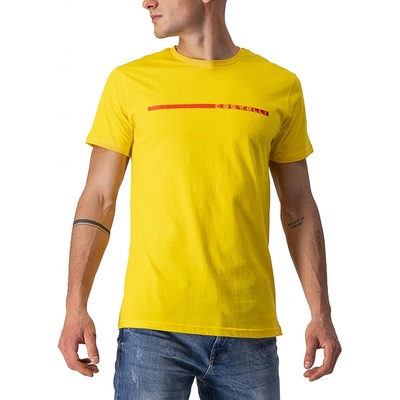 Castelli pánske tričko Ventaglio Tee yellow red