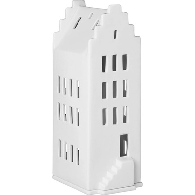 räder Porcelánový svícen domeček Gable House 20 cm, bílá barva, porcelán