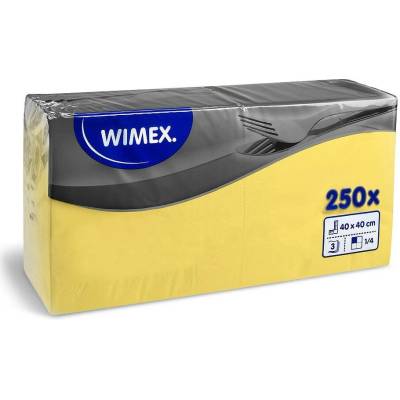 Wimex ubrousky 3V žluté 250ks 40x40cm