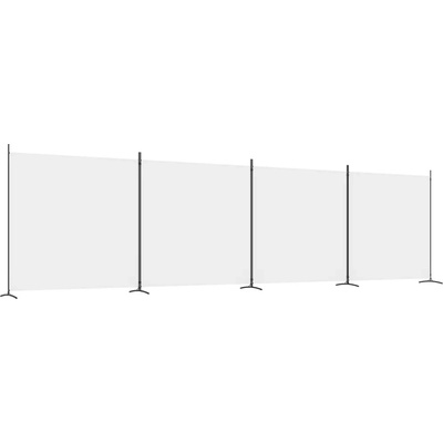 VidaXL Paraván 4-panelový VidaXL 350282 698 x 180 cm bílý