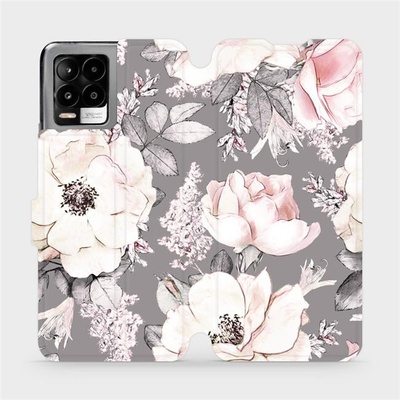 Mobiwear - Realme 8 - MX06S Květy na šedém pozadí – Zboží Živě