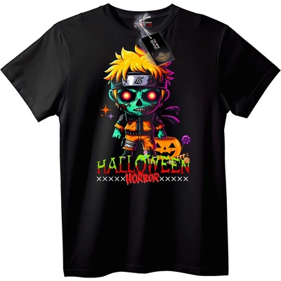 NOONEBRAND Тениска Naruto Halloween Ужас - S, Black