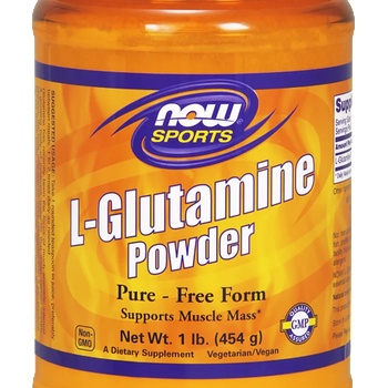 NOW Хранителна добавка L-GLUTAMINE, Now Foods Sports L-Glutamine Powder 454gr