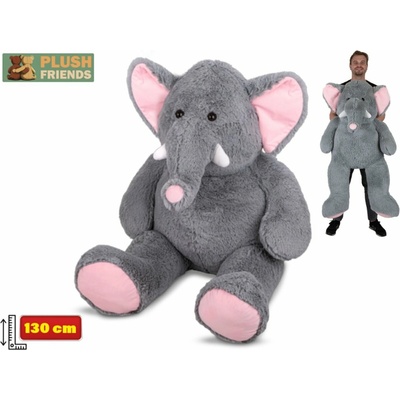 Mikro trading Plush Friends Slon šedá 130