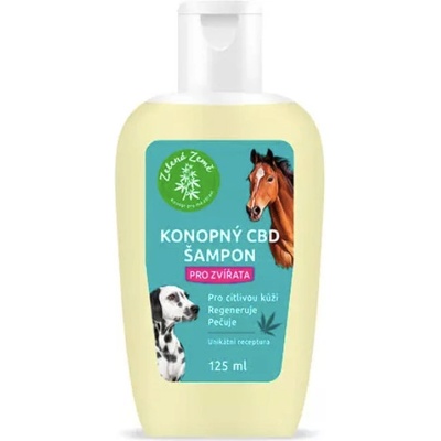 Zelená Země CBD šampon pro zvířata 125 ml – Zboží Dáma
