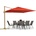 Garden Point Градински чадър Siena 3x3m с червено покритие Garden Point (GAP1148)