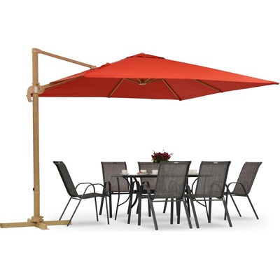 Garden Point Градински чадър Siena 3x3m с червено покритие Garden Point (GAP1148)