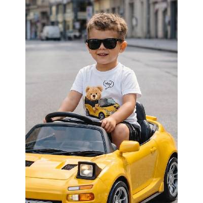 Chlapčenské tričko Hey s krátkym rukávom svetlo žltá