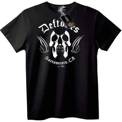 NOONEBRAND Тениска Dettores Skull Sacramento - 2XL, White