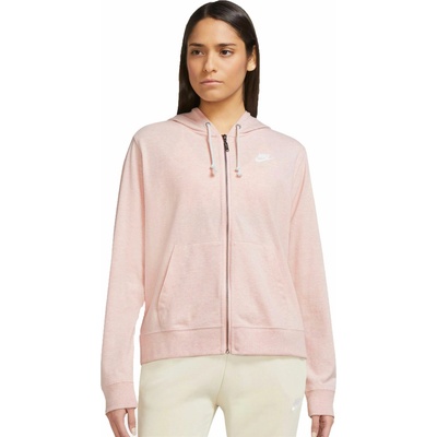 Nike Womens Full-Zip Hoodie ružová biela