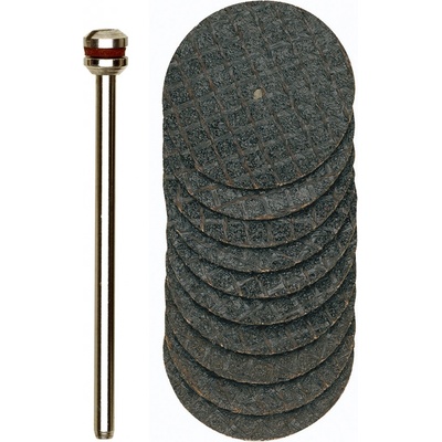 Řezné kotouče pr. 22x0,8 mm sada 10 ks + trn