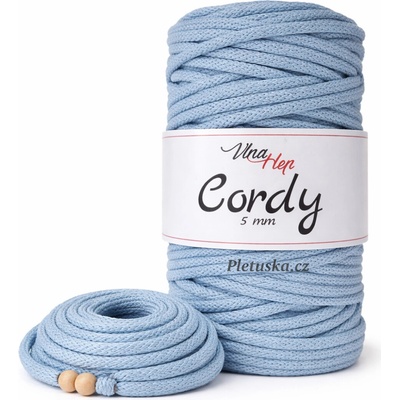 Cordy 5 mm světle modrá