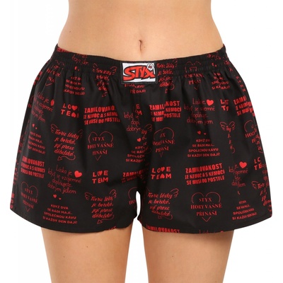Styx Dámske trenky art klasická guma Valentín texty (K1757)