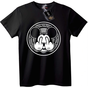 NOONEBRAND Тениска с Mickey Mouse Знак за мир - M, White