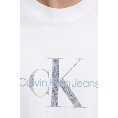 Calvin Klein Jeans Памучна тениска Calvin Klein Jeans в бежово с принт J30J327086 (J30J327086)