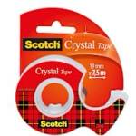 Scotch Диспенсър със самозалепваща лента Crystal Tape 19mm x 7.5m