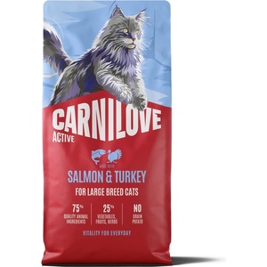CARNILOVE Active Cat Сьомга и пуйка за възрастни котки от големи породи, 6 кг