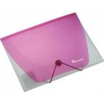 TITANUM Briefcase PP A4 with transparent rubber band pink