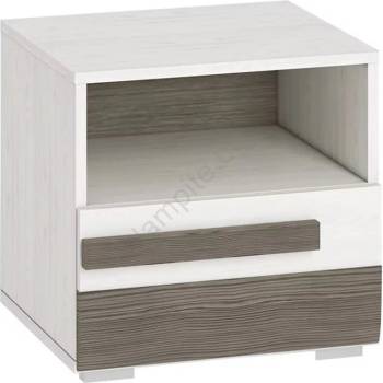 Image 1 of Konsimo Sp. z o. o. Sp. k Нощно шкафче SARPA 45x46 см бял/кафяв (KO0103)