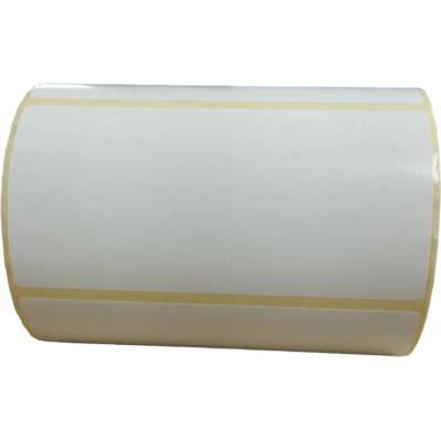 Papierová Etiketa 100 mm x 38 mm, Pololesklý papier, Biela, Dutinka 76 mm, 4000 ks/kotúč, Permanentné lepidlo