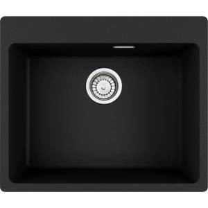 Franke Гранитна мивка Maris, единична, над плот, 590×500, цвят Onyx (114.0661.703) Мивка за вграждане
