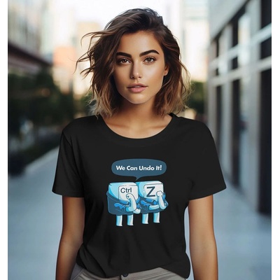 Bullshirt.sk Dámske tričko CTRL Z Čierna