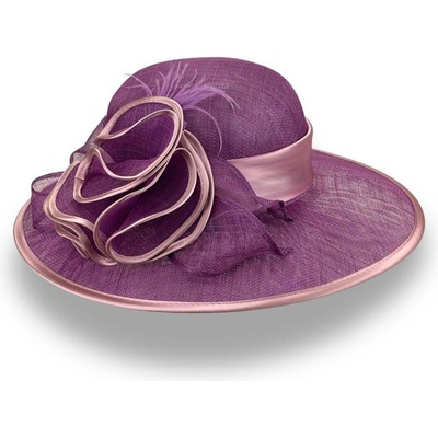 Krumlovanka Dámský elegantní slavnostní klobouk Co-13254 fialový