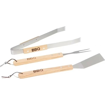 NÁČINÍ GRILOVACÍ BBQ SET 3KS 5X34CM NEREZ/DUB