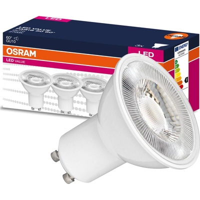 Osram 3PAK LED žiarovka GU10 4,5W = 50W 350lm 2700K Warm 60° VALUE
