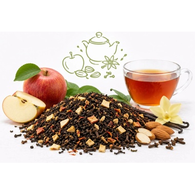 QuickTea Jablko & Mandle černý čaj 30 g