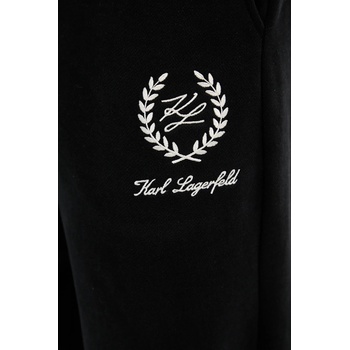 Karl Lagerfeld Памучен спортен панталон Karl Lagerfeld мъжки в черно с изчистен дизайн A3M44004 (A3M44004)