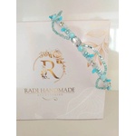 Radi handmade Елегантна диадема със светло син жадеит и кристали (437)