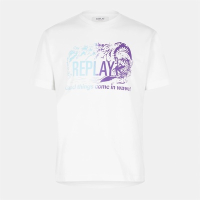 Replay Тениска Replay Men's Surf T-Shirt - White