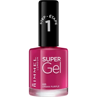 Rimmel London Gelový lak na nehty Super Gel Nail Polish 025 Urban Purple 12 ml