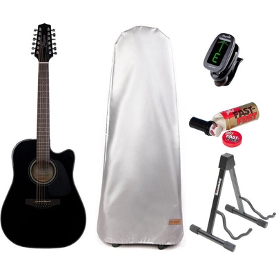 Takamine GD30CE-12BLK SET Black 12-струнна електро-акустична китара