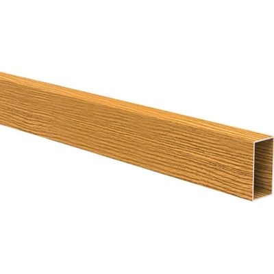 Hliníková plotová lamela 40x20 mm, tvar obdélník, dřevodekor se strukturou, dekor LUVIA (Světlý dub) (AL-40x20x1.2-LUV-DS-6)