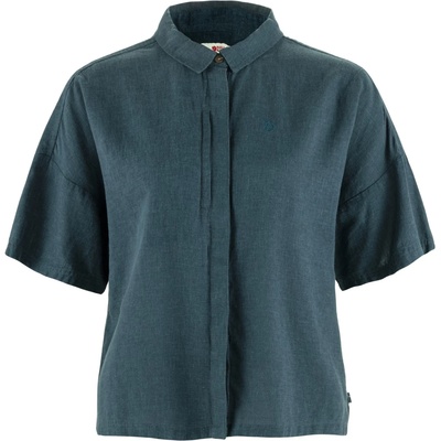 Fjällräven Дамска риза с копчета Fjällräven Women's Övik Hemp Camp Shirt S/S Shirt - Mountain Blue (133-1261-0314)