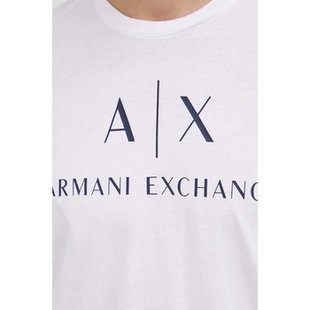 Giorgio Armani Блуза с дълги ръкави Armani Exchange мъжка в бяло с принт 8NZTCH Z8H4Z NOS (8NZTCH.Z8H4Z.NOS)