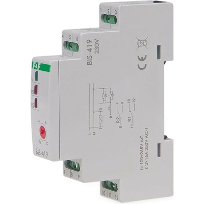 BIS-419/230 - Sekvenčné impulzné relé so 4 funkciami, 230V, 16A, 2x NO/NC