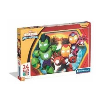 Clementoni Пъзел Clementoni Maxi - Iron Man and his awesome friends 62 x 42 cm 24 Части
