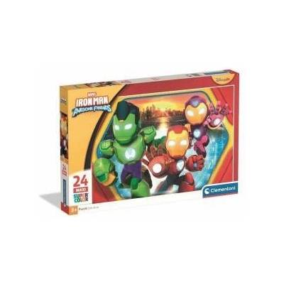 Clementoni Пъзел Clementoni Maxi - Iron Man and his awesome friends 62 x 42 cm 24 Части