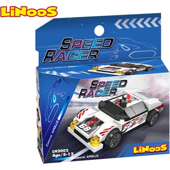 LiNooS auto sportovní na volný chod 46 ks