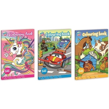 Moxy Книжка за оцветяване, А4, 64 страници, асорти - еднорог (5525100188)