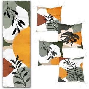 Mila Home Комплект възгалвници за сядане и тишлайфер 5 бр. Illustrated Autumn - Mila Home (RunnerPofidikSet299)