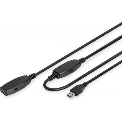 Digitus DA-73106 USB, USB 3.2 Gen 1 (3.1 Gen 1) USB A, 15m, černý