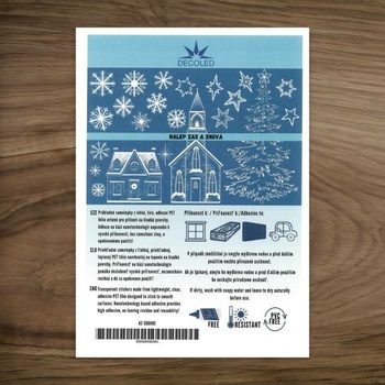 DECOLED Dekoratívny polep do okien A4 námestie