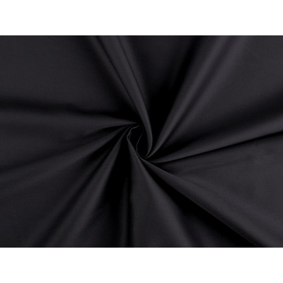 Prima-obchod Bavlněný satén hladký šíře 220 cm, barva 7 black černá